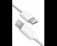 Kabel do ładowania smartfona tabletu USB-C USB-C 1m biały transfer danych Kabel do ładowania smartfona tabletu USB-C USB-C 1m biały transfer danych