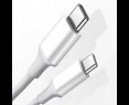 Kabel do ładowania smartfona tabletu USB-C USB-C 1m biały transfer danych Kabel do ładowania smartfona tabletu USB-C USB-C 1m biały transfer danych