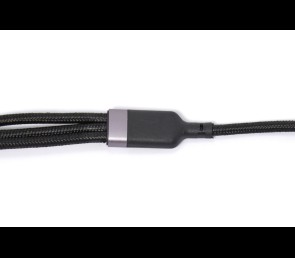 Kabel USB 3w1 USB-C Micro Lightning 100W 1.2m oplot 3 końcówki do ładowania