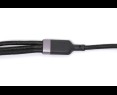 Kabel USB 3w1 USB-C Micro Lightning 100W 1.2m oplot 3 końcówki do ładowania
