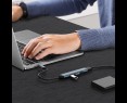 HUB adapter Qoltec USB-C 3.1 4w1 szybki z 3x USB 2.0 grafitowy HUB adapter Qoltec USB-C 3.1 4w1 szybki z 3x USB 2.0 grafitowy