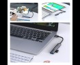 HUB adapter Qoltec USB-C 3.1 4w1 szybki z 3x USB 2.0 grafitowy HUB adapter Qoltec USB-C 3.1 4w1 szybki z 3x USB 2.0 grafitowy
