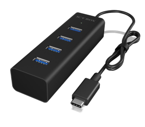 Hub IcyBox B-HUB1409-C3 4 portowy USB Type-C kompaktowy szybki transfer