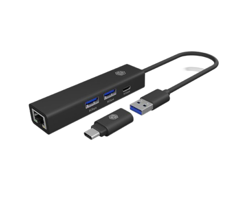 Hub IcyBox IB-HUB1439-LAN 4w1 USB-C USB-A LAN szybki