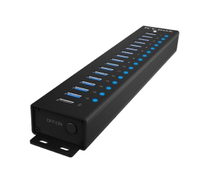 Hub IcyBox IB-HUB1717 17 portowy USB 3.2 Gen 1 z zasilaczem 96W