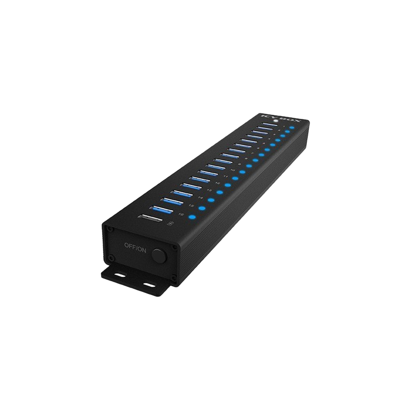 Hub IcyBox IB-HUB1717 17 portowy USB 3.2 Gen 1 z zasilaczem 96W Hub IcyBox IB-HUB1717 17 portowy USB 3.2 Gen 1 z zasilaczem 96W