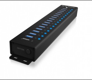 Hub IcyBox IB-HUB1717 17 portowy USB 3.2 Gen 1 z zasilaczem 96W