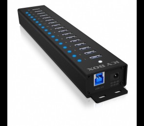 Hub IcyBox IB-HUB1717 17 portowy USB 3.2 Gen 1 z zasilaczem 96W