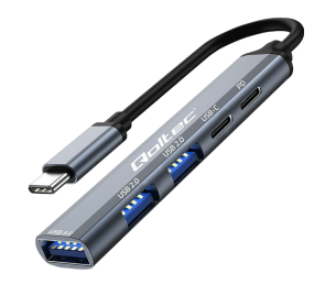 Hub Qoltec USB-C 3.1 5w1 z Power Delivery 2x USB 2.0 USB 3.0