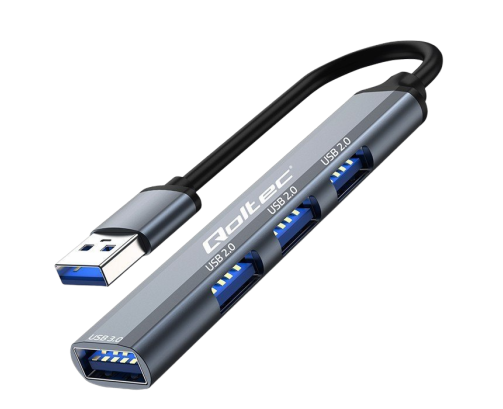 Hub USB Qoltec adapter 4w1 z USB 3.0 i 3 portami USB 2.0