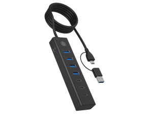 IcyBox Hub IB-HUB1737-C3 7-Port USB 3.2 Gen 1 z Type-C i Type-A