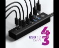 IcyBox Hub IB-HUB1737-C3 7-Port USB 3.2 Gen 1 z Type-C i Type-A IcyBox Hub IB-HUB1737-C3 7-Port USB 3.2 Gen 1 z Type-C i Type-A