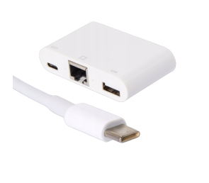 Kabel adapter przejściówka USB-C - RJ-45 LAN USB USB-C do smartfona laptopa