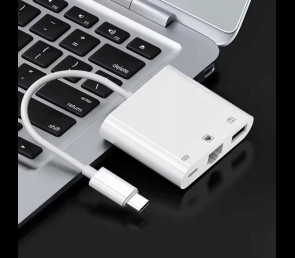 Kabel adapter przejściówka USB-C - RJ-45 LAN USB USB-C do smartfona laptopa
