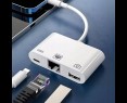 Kabel adapter przejściówka USB-C - RJ-45 LAN USB USB-C do smartfona laptopa Kabel adapter przejściówka USB-C - RJ-45 LAN USB USB-C do smartfona laptopa