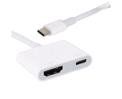 Kabel adapter przejściówka USB-C DO HDMI+USB-C 4K do laptopa smartfona