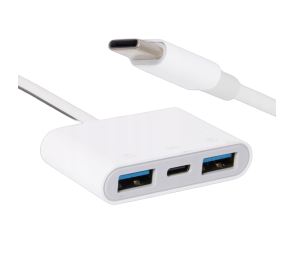Kabel adapter przejściówka USB-C na 2x USB + USB-C do smartfona laptopa