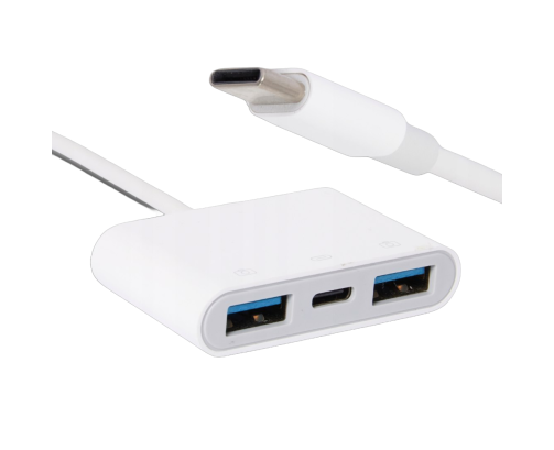 Kabel adapter przejściówka USB-C na 2x USB + USB-C do smartfona laptopa