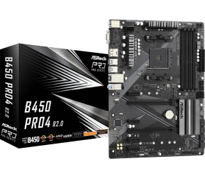 Płyta główna ASRock B450 PRO4 R2.0 AM4 4DDR4 ATX z RGB i USB3.2
