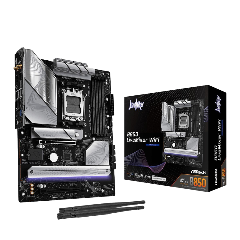 Płyta główna ASRock B850 LIVEMIXER WIFI ATX AM5 DDR5 z USB3.2 Płyta główna ASRock B850 LIVEMIXER WIFI ATX AM5 DDR5 z USB3.2