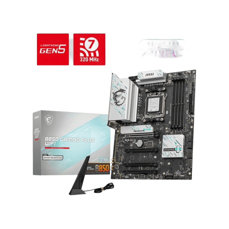 Płyta główna MSI B850 GAMING PLUS WIFI ATX z Wi-Fi 7 DDR5 8200 MHz Płyta główna MSI B850 GAMING PLUS WIFI ATX z Wi-Fi 7 DDR5 8200 MHz