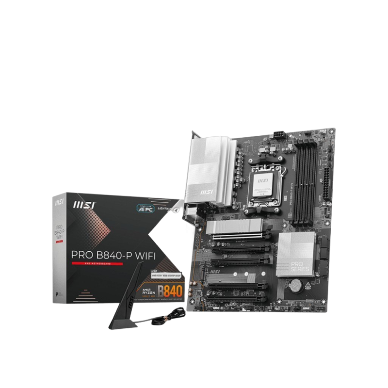Płyta główna MSI PRO B840-P WIFI AM5 ATX z Wi-Fi 7 i DDR5 Płyta główna MSI PRO B840-P WIFI AM5 ATX z Wi-Fi 7 i DDR5