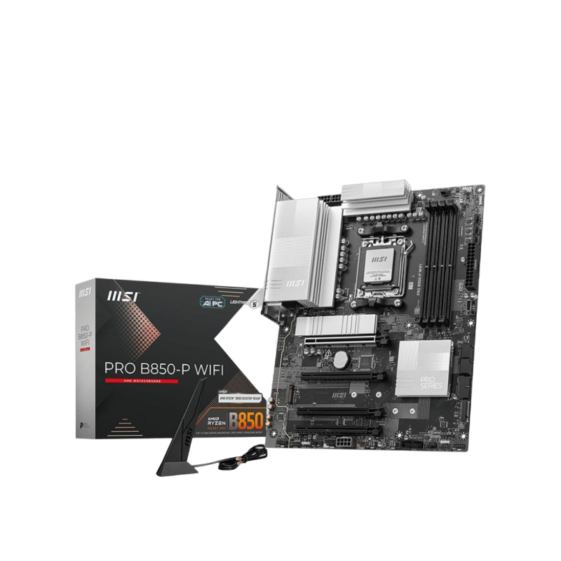 Płyta główna MSI PRO B850-P WIFI AM5 DDR5 ATX z Wi-Fi 7 i PCIe 5.0 Płyta główna MSI PRO B850-P WIFI AM5 DDR5 ATX z Wi-Fi 7 i PCIe 5.0