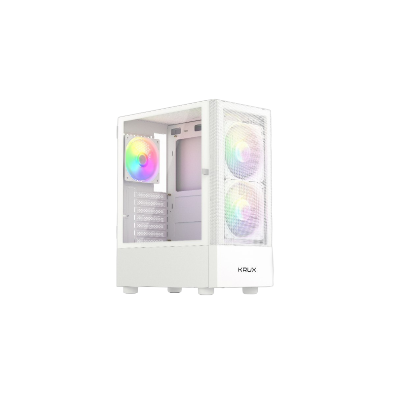 Obudowa Krux Vako White RGB Midi Tower z podświetleniem RGB Obudowa Krux Vako White RGB Midi Tower z podświetleniem RGB