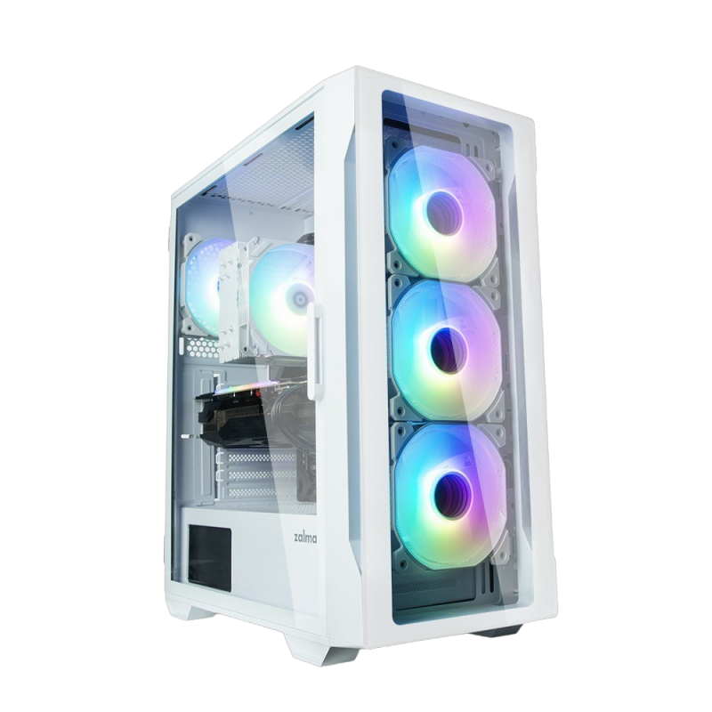 Obudowa Zalman I3 Neo TG White Mid Tower RGB z 4 wentylatorami Obudowa Zalman I3 Neo TG White Mid Tower RGB z 4 wentylatorami