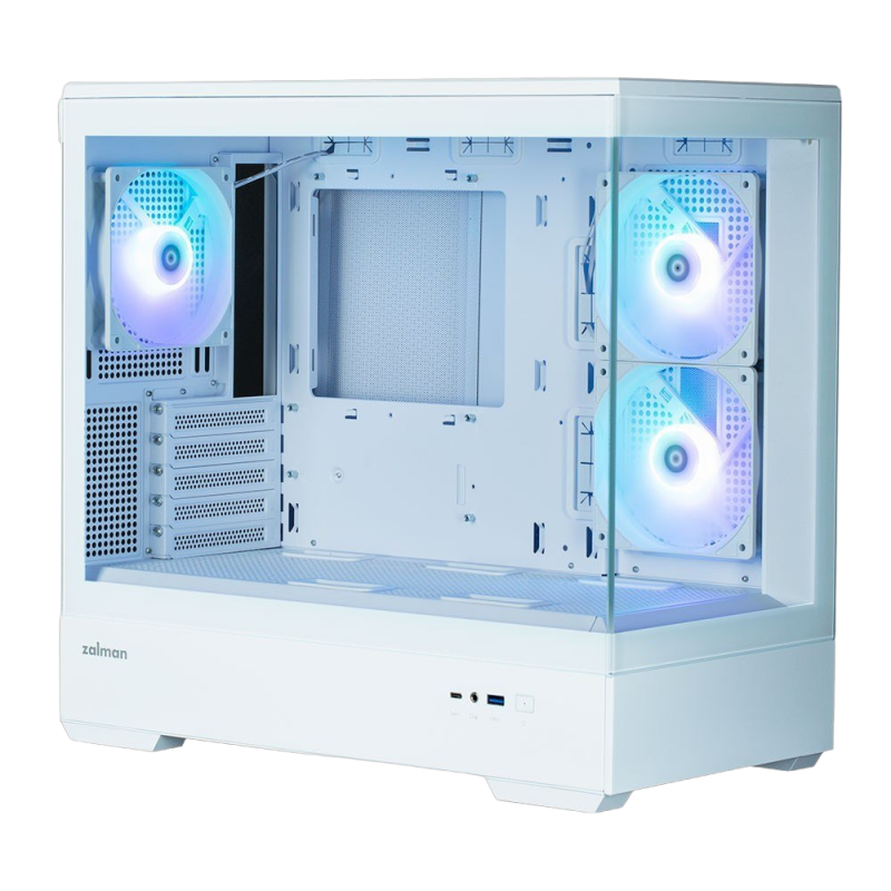 Obudowa Zalman P30 V2 MicroATX Mini Tower Biała z 3 Wentylatorami RGB Obudowa Zalman P30 V2 MicroATX Mini Tower Biała z 3 Wentylatorami RGB
