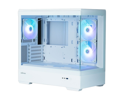Obudowa Zalman P30 V2 MicroATX Mini Tower Biała z 3 Wentylatorami RGB