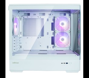 Obudowa Zalman P30 V2 MicroATX Mini Tower Biała z 3 Wentylatorami RGB