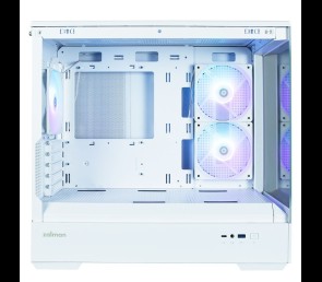 Obudowa Zalman P30 V2 MicroATX Mini Tower Biała z 3 Wentylatorami RGB