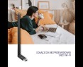 Adapter Wi Fi USB Qoltec 24GHz bezprzewodowy z anteną 5dBi Adapter Wi Fi USB Qoltec 24GHz bezprzewodowy z anteną 5dBi