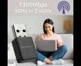 Adapter WiFi Qoltec Mini 1300Mbps USB 3.0 szybki bezprzewodowy Adapter WiFi Qoltec Mini 1300Mbps USB 3.0 szybki bezprzewodowy