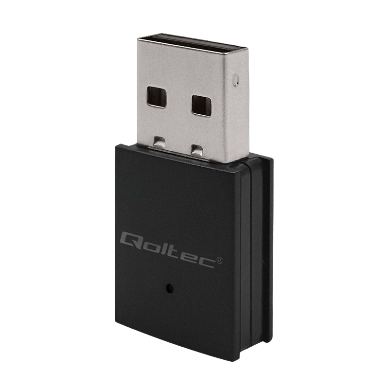 Adapter WiFi Qoltec mini AC BT 4.0 USB szybki kompaktowy 600 Mbps