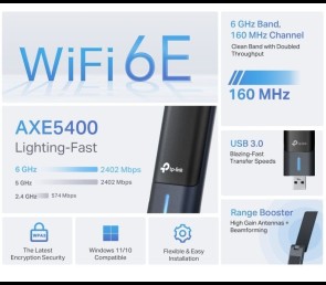 Karta sieciowa TP-LINK Archer TXE70UH WiFi 6E trójzakresowa USB 3.0