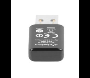 Karta sieciowa USB AC1200 Lanberg NC-1200-WI dual z szybkim WiFi 5GHz
