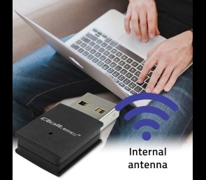 Qoltec Mini Adapter Wi-Fi BT 4 USB 150Mbps kompaktowy 2w1