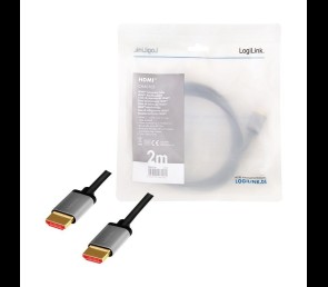 Kabel HDMI 2.1 LogiLink 8K 60Hz aluminiowy 2m wideo