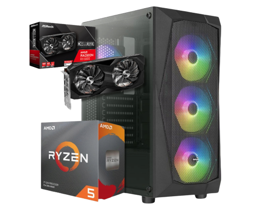 BSG Striker V12 AMD Ryzen 5 AMD Radeon RX 6600 16GB DDR4 512GB SSD Windows 11 Pro