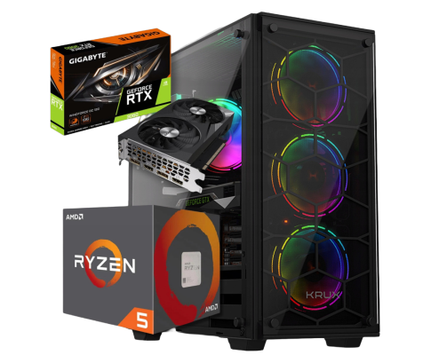 BSG Raptor V5 AMD Ryzen 5 NVIDIA GeForce RTX 3060 32GB DDR4 1000GB SSD Windows 11 Pro