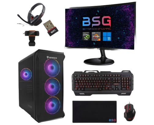 BSG Raptor V6 AMD Ryzen 7 NVIDIA GeForce RTX 3060 32GB DDR4 1000GB SSD Windows 11 Home