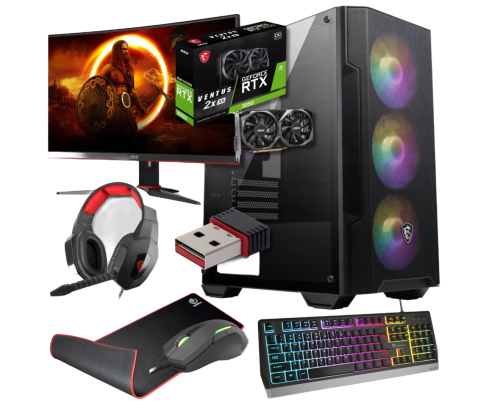BSG Striker V14 AMD Ryzen 5 NVIDIA GeForce RTX 3050 32GB DDR4 1000GB SSD Windows 11 Pro