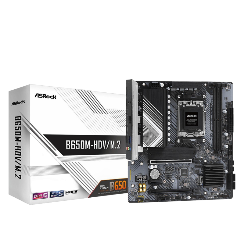 Płyta główna ASRock B650M-HDV/M.2 AM5 2DDR5 HDMI/DP mATX wydajna Płyta główna ASRock B650M-HDV/M.2 AM5 2DDR5 HDMI/DP mATX wydajna