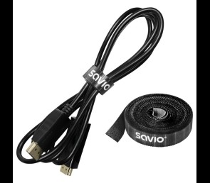 Organizer na kable Savio OC-06 taśma Velcro 5m 14mm czarna