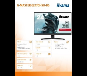 Monitor IIYAMA G-Master 23.8 G2470HSU-B6 180Hz 0.2ms IPS gaming