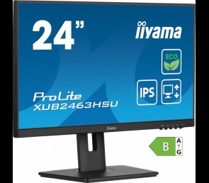 Monitor IIYAMA ProLite XUB2463HSU-B1 23.8 IPS 100Hz Slim z HDMI DP USB3