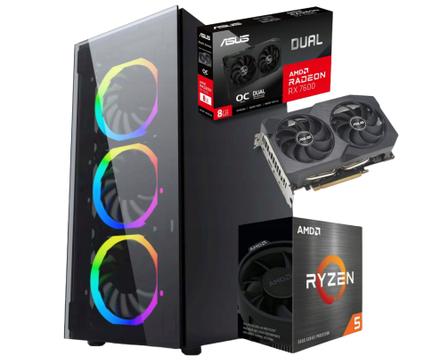 BSG Raptor V15 AMD Ryzen 5 AMD Radeon RX 7600 16GB DDR4 512GB SSD Windows 11 Pro