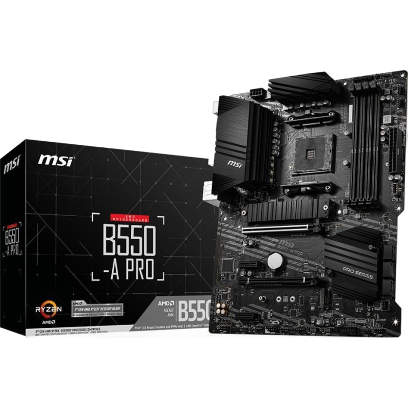 MSI Płyta główna B550 A-PRO AM4 4xDDR4 ATX z HDMI i DP MSI Płyta główna B550 A-PRO AM4 4xDDR4 ATX z HDMI i DP